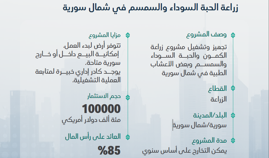 زراعة الحبة السوداء والسمسم في شمال سورية